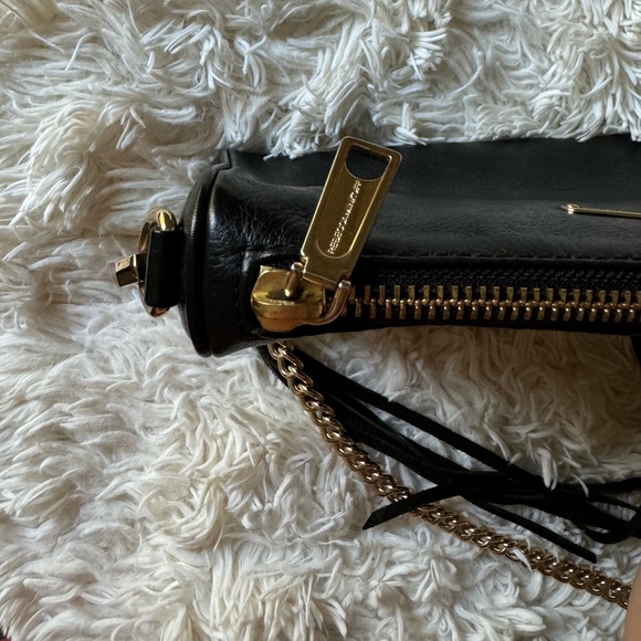 Rebecca Minkoff Crossbody Black Leather Bag with Gold Tone Hardware - Picture 11 of 14